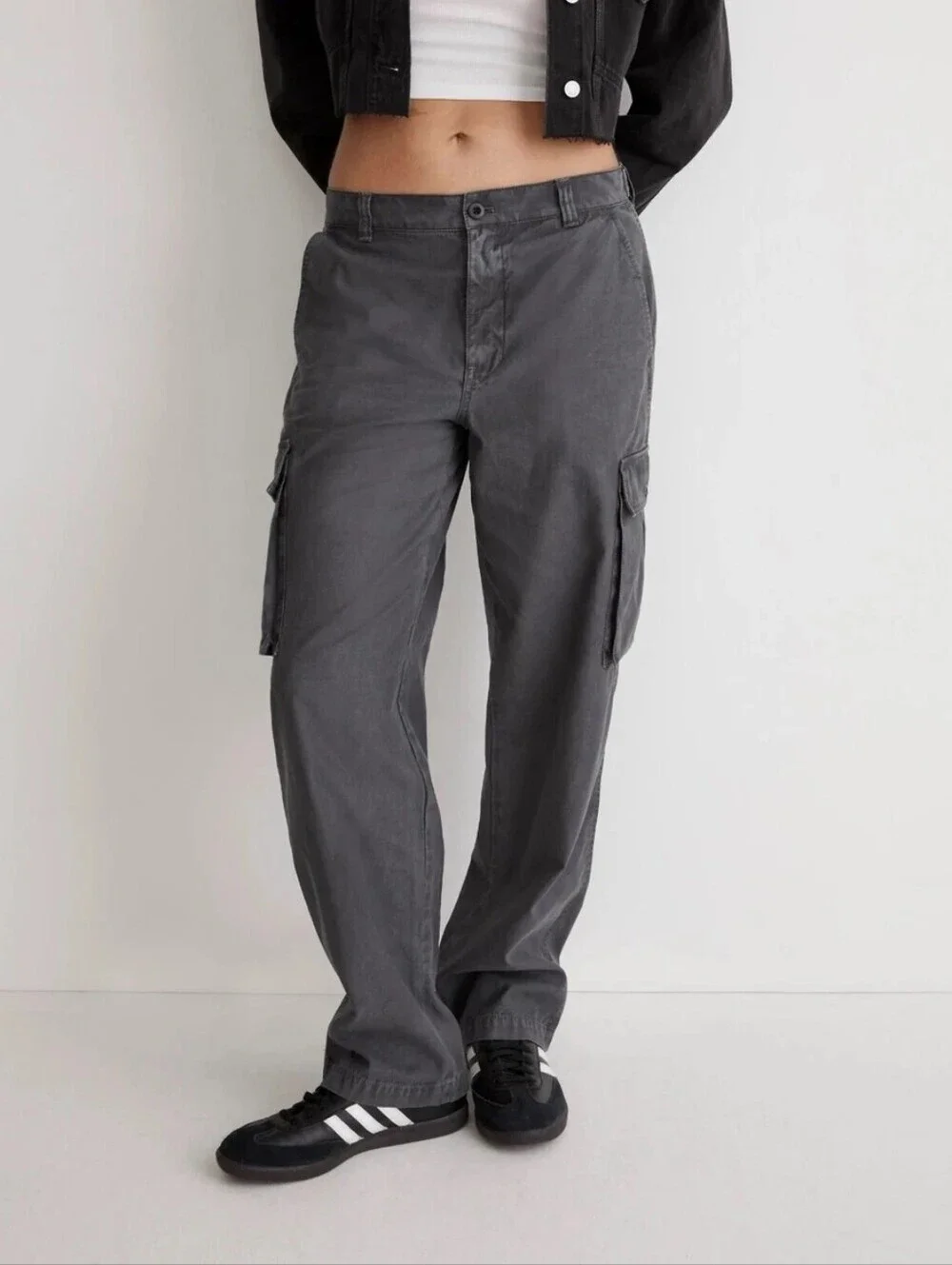 Madewell Relaxed Cargo Pants, Color Dark Gray Size 25